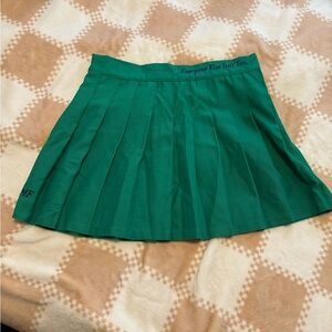 Vibrant Green Pleated Mini Skirt